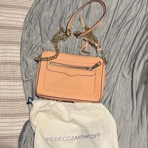 Rebecca Minkoff blush Crossbody Bag with Gold Chain